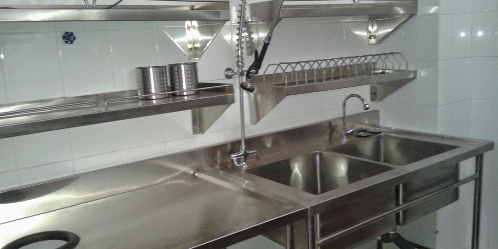 Work Table Dengan 1 Sink, Cocok untuk area persiapan masakan